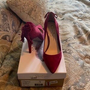 JESSICA SIMPSON Stiletto suede port wine red size 8